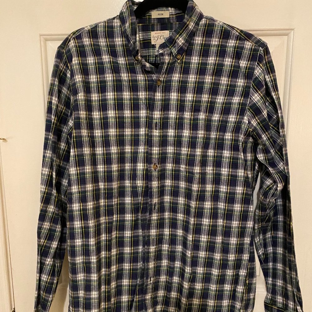 J. Crew Men's Plaid Flannel_SZ Medium